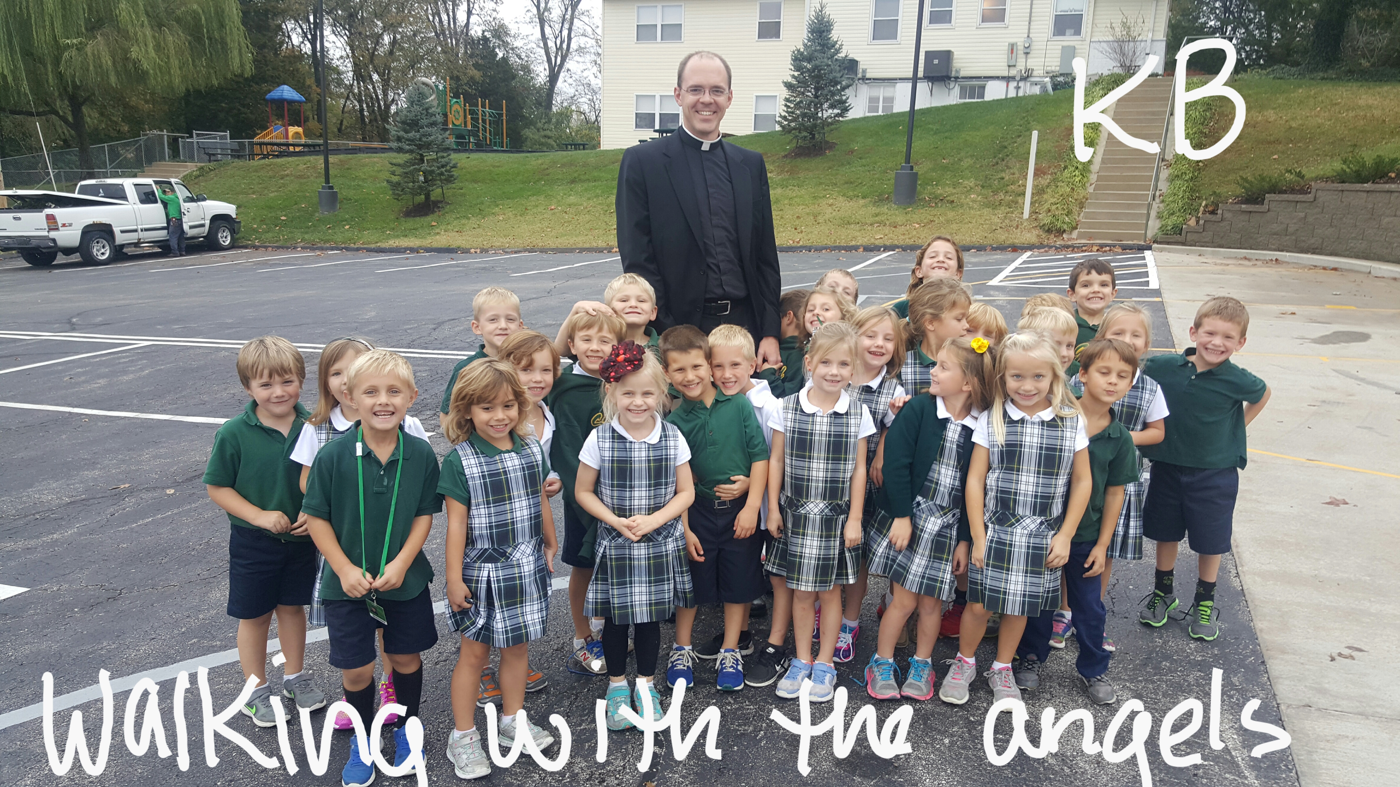 KB students with Fr. Buehler